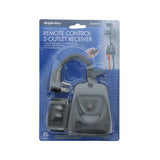 Bright Way Dual Outlet Receiver - Includes Remote Control with 80 Ft Range - For Indoor and Outdoor Use - 125V