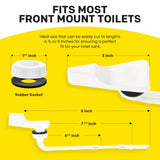Qualihome Toilet Tank Flush Lever Replacement for American Standard (White, Straight Arm)