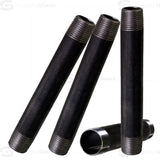 Supply Giant OQCM3411-4 3/4 Inch Black Three Quarter Inch Malleable Steel Pipes Nipples Fitting, Build DIY Vintage Furniture, 3/4" x 11" (Pack Of 4), 4 pack