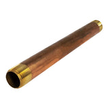 Supply Giant OQCS1212 1/2 inch Long Brass Nipple Pipe Fitting with 1/2" Nominal Diameter and NPT Ends
