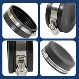 Supply Giant 3982x2 Flexible PVC Pipe Cap with Stainless Steel Clamps 6 inch Black (Pack of 2)