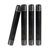 Supply Giant OQCM3411-4 3/4 Inch Black Three Quarter Inch Malleable Steel Pipes Nipples Fitting, Build DIY Vintage Furniture, 3/4" x 11" (Pack Of 4), 4 pack