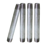 Supply Giant OQHM3090-4 Pre Cut Industrial Steel Nipple, Connectors, Used to Build Vintage Furniture, Three Inch Threaded Pipes and Fittings, 3" x 9", Galvanized (Pack of 4)