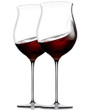 Extra Large Crystal Wine Glasses with Stem - Elegant Wide Rim Stemware Giant Red