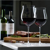 Extra Large Crystal Wine Glasses with Stem - Elegant Wide Rim Stemware Giant Red