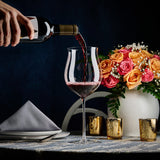 Extra Large Crystal Wine Glasses with Stem - Elegant Wide Rim Stemware Giant Red