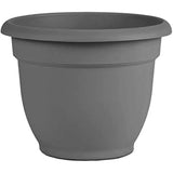 Bloem AP16908 Ariana Self Watering Planter 16", Charcoal Gray