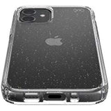 Speck Products Presidio Perfect-Clear + Glitter iPhone 12 Mini Case, Clear with Gold Glitter/Clear