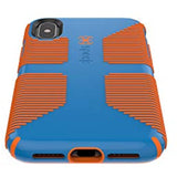 Speck Products iPhone Xs/iPhone X Case, CandyShell Grip, Skydive Blue/Pumpkin Orange