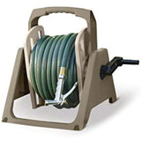 Suncast 100 ft. Tote or Wall Mount Resin Garden Hose Reel with Lid, Taupe