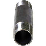 Supply Giant Everflow Supplies NRLB1004 4" Long Black Left/Right Steel Nipple Pipe Fitting with 1" Nominal Size Diameter, OSMC3006