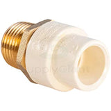 Supply Giant CSDQN056 Male x PVC Adapter Transition Pipe Fitting Durable Over Molded One-Piece Design 3/4 in. Lead Free Brass