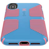 Speck Products iPhone Xs/iPhone X Case, CandyShell Grip, Azure Blue/Melon Pink