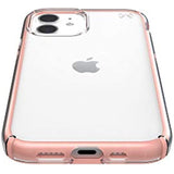 Speck Products Presidio Perfect-Clear Impact Geo iPhone iPhone 12, iPhone 12 Pro Case, Clear/Rosy Pink (138491-9356)