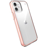 Speck Products Presidio Perfect-Clear Impact Geo iPhone iPhone 12, iPhone 12 Pro Case, Clear/Rosy Pink (138491-9356)