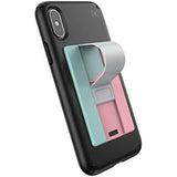 Speck Products GrabTab Cell Phone Holder and Stand, Works with Most Cell Phones - Aquifer Blue/Dolphin Grey/Sorbet Pink
