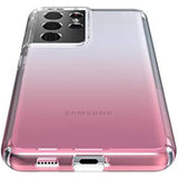 Speck Products Presidio Perfect Clear Ombre Samsung Galaxy S21 Ultra 5G Case, Clear/Vintage Rose Fade