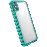 Speck Products Presidio V-Grip iPhone Xs/iPhone X Case, Clear/Caribbean Blue (120256-7731)