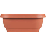Bloem Fiskars 477241-1001 Deck Rail Planter Box, 24-Inch, Color Clay, Terra Cotta