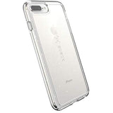 Speck Products GemShell Cell Phone Case for iPhone 8 Plus/7 Plus/6S Plus - Clear with Gold Glitter/Clear