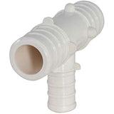 Supply Giant QQSU1033 Plastic PEX Poly Alloy Reducing Tee Barb Pipe Fitting 1 x 1 x 1/2 Inches
