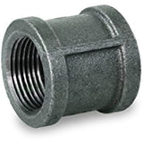 SUPPLY GIANT CNDQM112 Straight Malleable Iron Coupling With Black Coating And With Banded Ends, 1-1/2