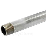 Supply Giant QDHM1048 48" Long Pre-Cut Galvanized Pipe with 1" Nominal Size Diameter