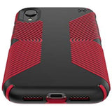 Speck Products Presidio Grip iPhone Xs Max Case, Black/Dark Poppy Red (117106-C305)