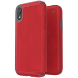 Speck Products Presidio Folio iPhone XR Case, Heathered Heartrate Red/Heartrate Red/Graphite Grey