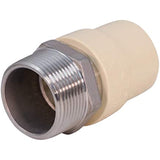 Supply Giant TTDQN336 Male x CPVC Adapter Transition Pipe Fitting; Durable Over Molded One-Piece Design; 1-1/4 in.; Lead Free Stainless Steel