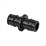 Supply Giant GQQDQ0012 PEX-A Coupling Pipe Fitting; Plastic Poly Alloy; 1/2'’ Expansion Barb; Black