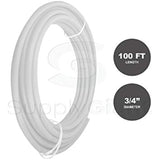 Supply Giant QGX-X34100 PEX Tubing for Potable Water, Non-Barrier Pipe 3/4 in. x 100 Feet, White, 3/4 Inch