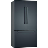 Bosch - 800 Series 21 Cu. Ft. French Door Counter-Depth Smart Refrigerator - Black stainless steel