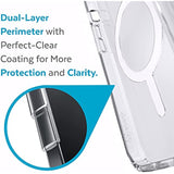 Speck Products Presidio Perfect Clear + MagSafe iPhone 12 Pro Max Case, Clear/Clear