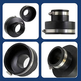 Supply Giant 6I62 Flexible Pvc Reducing Coupling with Stainless Steel Clamps, 8" x 4", Black
