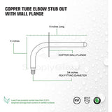 Supply Giant QTP-34G8 PEX Copper Stub Out Elbow with Wall Flange, 3/4", Brass