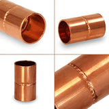 Supply Giant DDSD0058 Straight Copper Coupling With Sweat Sockets And With Rolled Tube Stop, 5/8 Inch