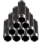 Supply Giant OQCM1212-10 Steel, Build Vintage DIY Furniture with Pre Cut Industrial Iron, Threaded Malleable 1/2 in x 10, Black Pipe Nipples (Pack of 10)