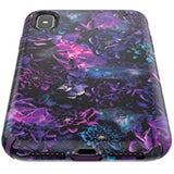 Speck Products Presidio Inked iPhone Xs Max Case, GalaxyFloral/Cala Purple