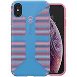 Speck Products iPhone Xs Max Case, CandyShell Grip, Azure Blue/Melon Pink