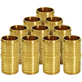 Supply Giant FQDQ0100-10 X PEX Straight Coupling Barb Pipe Fitting 1" (Pack of 10), 1 Inch, Brass (10 Pack)