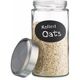Sweet Home Chalk it up 58 OZ Glass Canister with Metal Screw Top chalk included