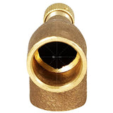 Supply Giant DDEM0340 3/4" Cast Lead Free Brass 90 Degree Elbow with Sweat Connects and Drain Caps, 27