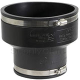 Supply Giant 6I5I Flexible Pvc Reducing Coupling with Stainless Steel Clamps, 6 x 4 Inch, Black, 6 x 4