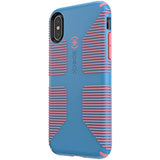 Speck Products iPhone Xs/iPhone X Case, CandyShell Grip, Azure Blue/Melon Pink
