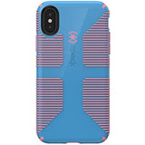 Speck Products iPhone Xs/iPhone X Case, CandyShell Grip, Azure Blue/Melon Pink