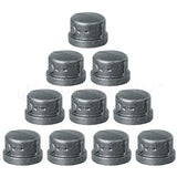 SUPPLY GIANT BMCP0038-10 Black Malleable Cap, 3/8