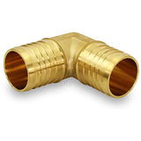 Supply Giant QYMO0038-10 X PEX 90 Degree Elbow Barb Pipe Fitting 3/8" Brass (pack of 10), 3/8 Inch