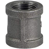 Supply Giant CNMS0034 1/2"" Black Malleable Iron Straight Left/Right Coupling"