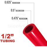 Supply Giant QGX-S12300 PEX Tubing for Potable Water, Non-Barrier Pipe 1/2 in. X 300 Feet, Red